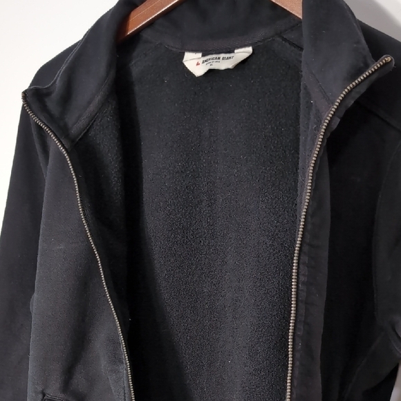 American Giant | Cotton Black Zip Up Sweater Jacket Minimalist Size XL - Picture 8 of 8